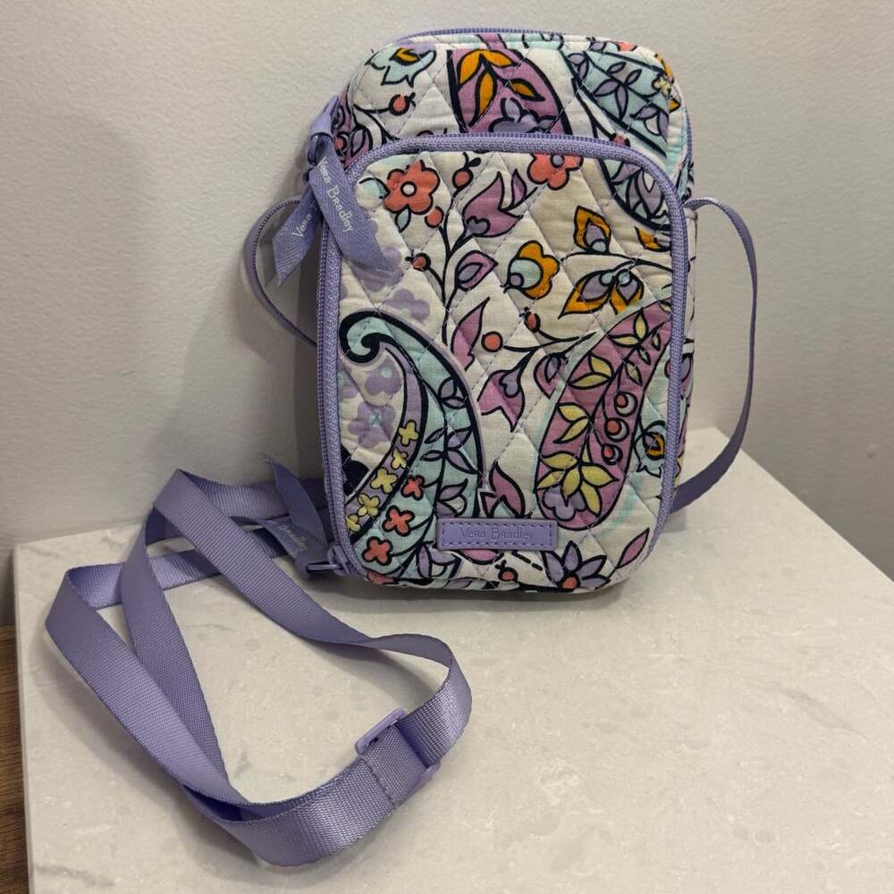 Vera Bradley Paisley Floral Quilted Crossbody Bag Medium
